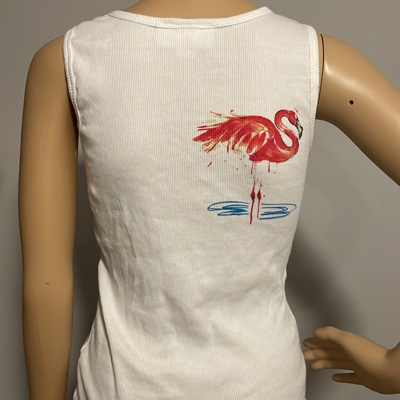 Victoria Flamingo Tank Top Medium Made in USA 🇺🇸 - Picture 3 of 8